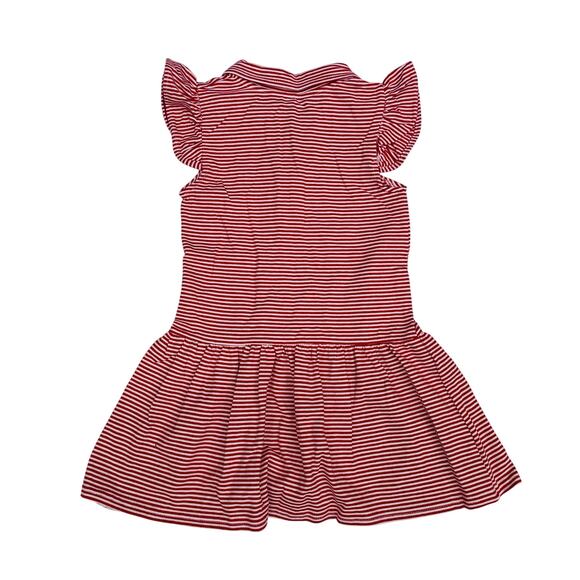 NWT Itsy Bitsy Size 10 Red Stripe Game Day Polo Dress - Picture 2 of 3